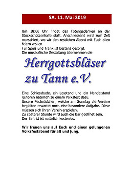 Banner Volksfestabend Tann
