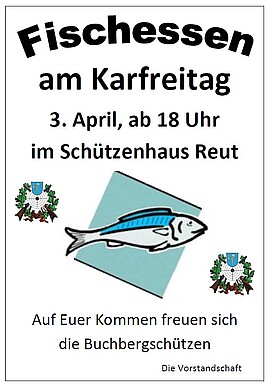 Banner Fischessen am Karfreitag