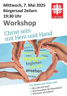 Banner Workshop "Christ sein mit Herz und Hand"