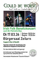Logo Benefizkonzert - „Could be worse - Irish Folk aus Niederbayern“