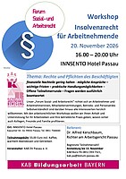 Logo Workshop Insolvenzrecht für Arbeitnehmende