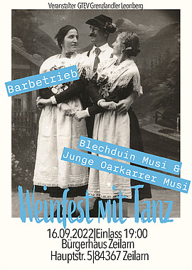 Banner Weinfest mit Tanz