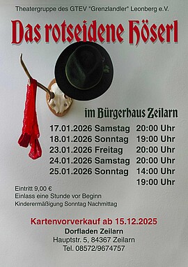 Banner Theater Zeilarn s`rotseidene Höserl