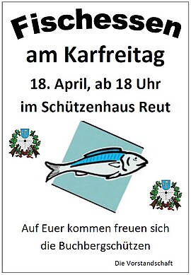 Banner Traditionelles Fischessen bei den Buchbergschützen in Reut