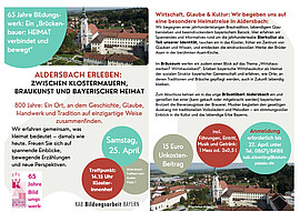 Banner 65 Jahre Bildungs- werk: Ein „Brücken- bauer: HEIMAT verbindet und bewegt"