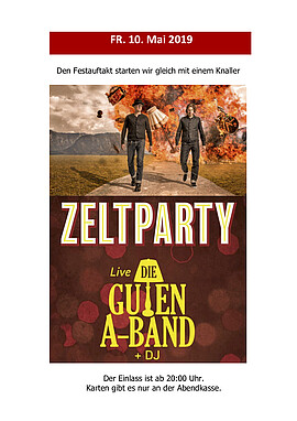 Banner Zeltparty - Feuerwehr Tann