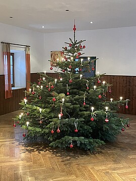 Banner Christbaumversteigerung 