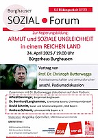 Logo ARMUT und SOZIALE UNGLEICHHEIT in einem REICHEN LAND